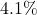 4.1\%