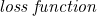 \emph{loss function}