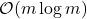 \mathcal{O}(m\log m)