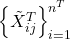 \left\{ \tilde{X}_{ij}^{T}\right\} _{i=1}^{n^{T}}