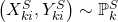 \left(X_{ki}^{S},Y_{ki}^{S}\right)\sim\mathbb{P}_{k}^{S}