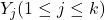 Y_j (1 \leq j \leq k)