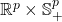 \mathbb{R}^p \times \mathbb{S}^p_+