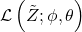 \mathcal{L}\left(\tilde{Z};\phi,\theta\right)