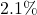 2.1\%