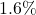 1.6\%
